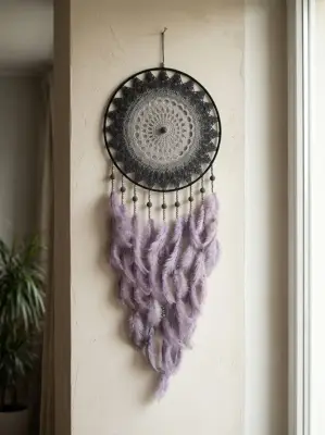 Antracitový Lapač zlých snů 40 x 115 cm