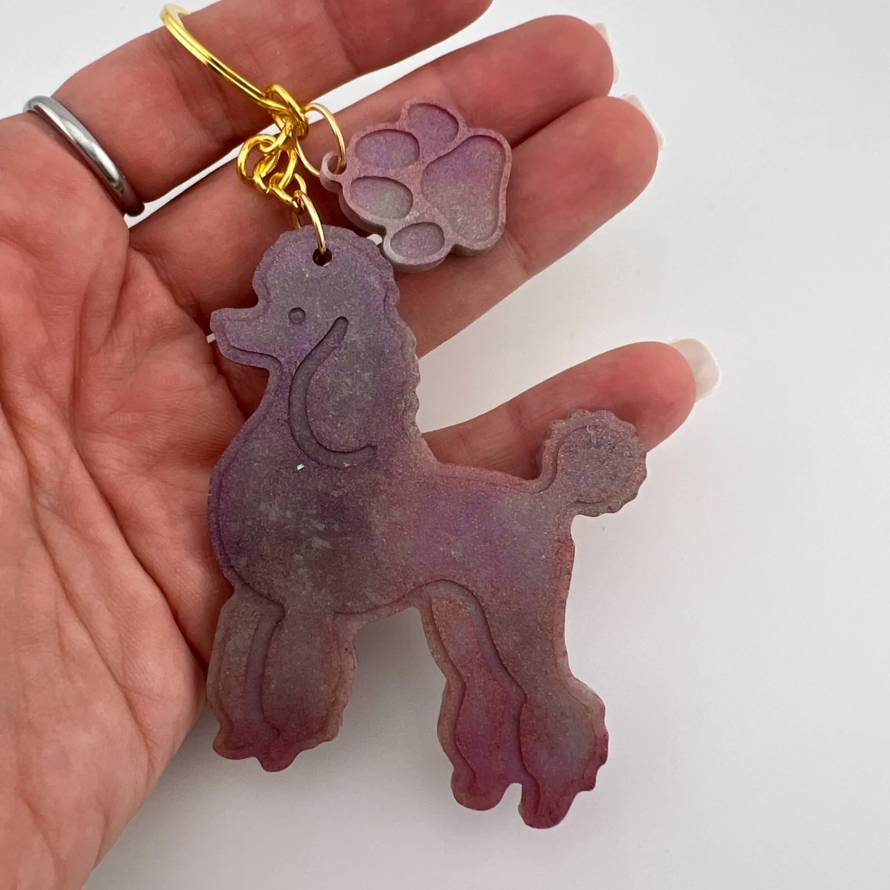 Přívěsek, pryskyřice, pes, pudlík 2