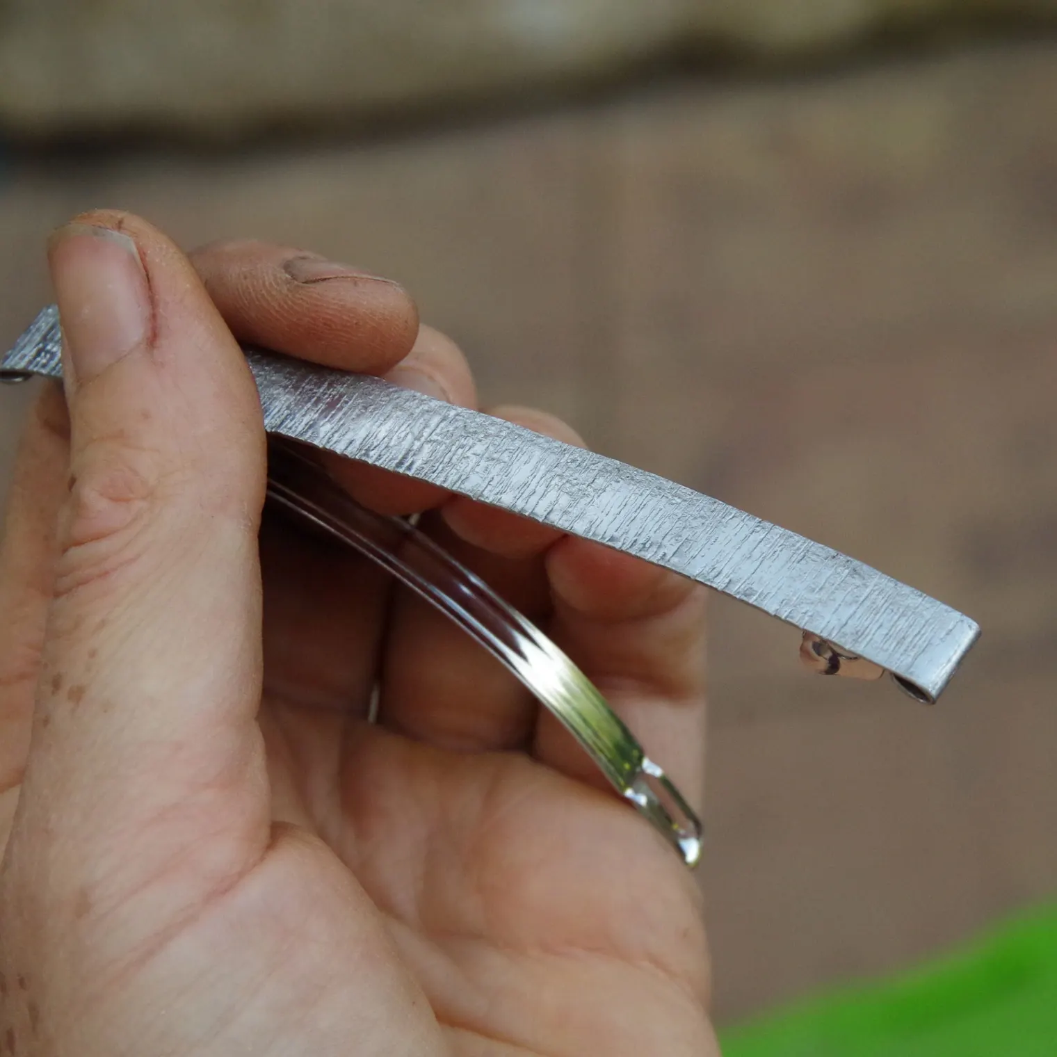 Kůra stromů - minimalistická spona nerez 3